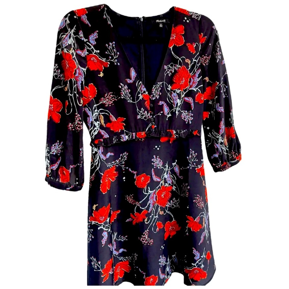Madewell dress, Silk,, fully lined, size 2, fits like a 4.